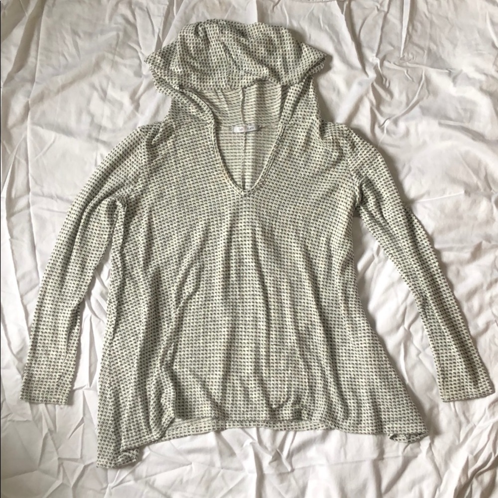 Nordstrom black and white knit hoodie